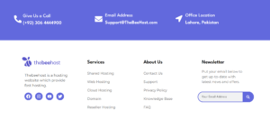 Hosting Landing Page Footer