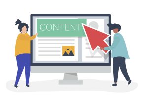 People with digital content creation concept